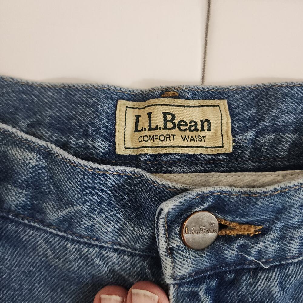 LL Bean Men's Jeans‎ 40x34 Comfort Waist Medium Wash Blue Denim Straight Leg - Picture 9 of 9